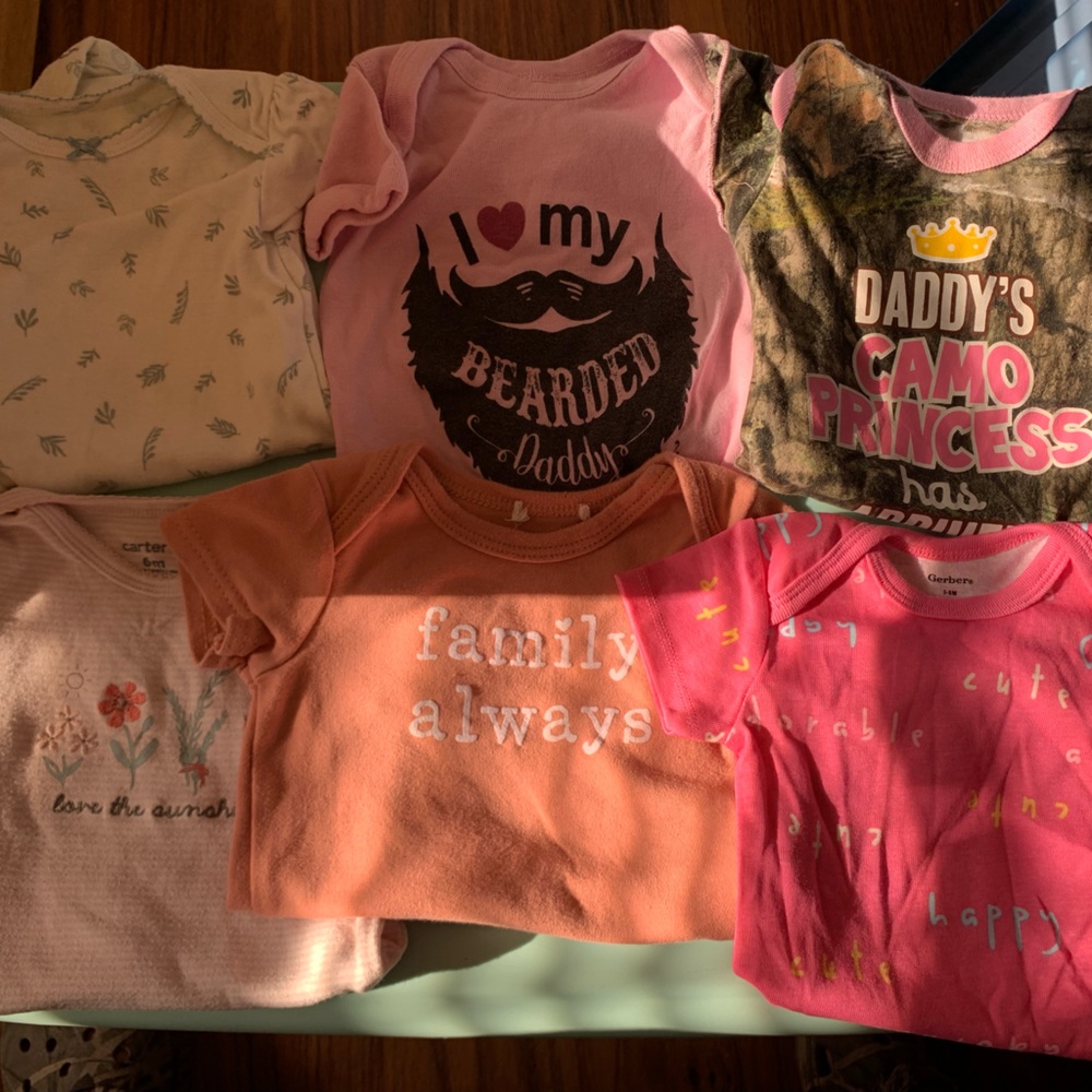 Baby girl clothes, swaddles, and car seat cover. - Picture 4 of 6